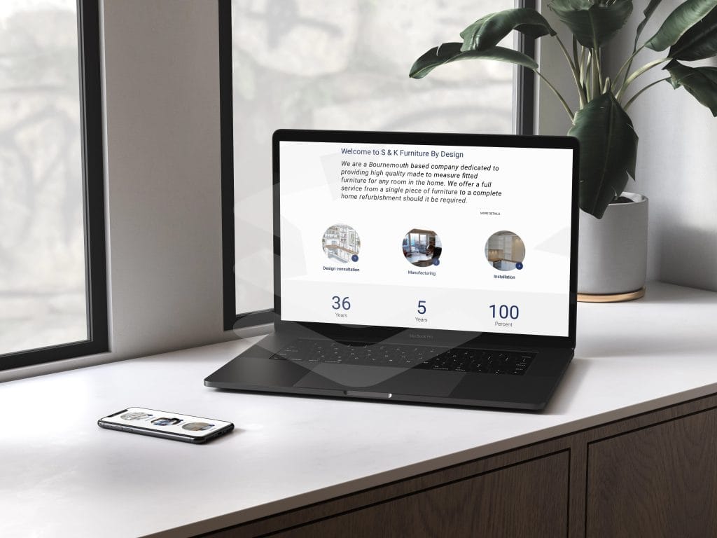 Laptop focus for S and K Furniture By Design