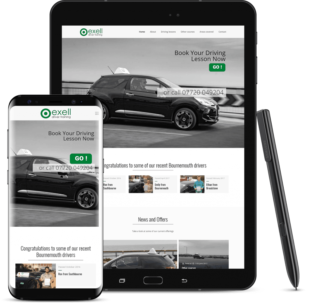 Exell Driver Training on a mobile or tablet
