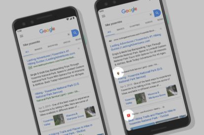 favicon on mobile results with Google