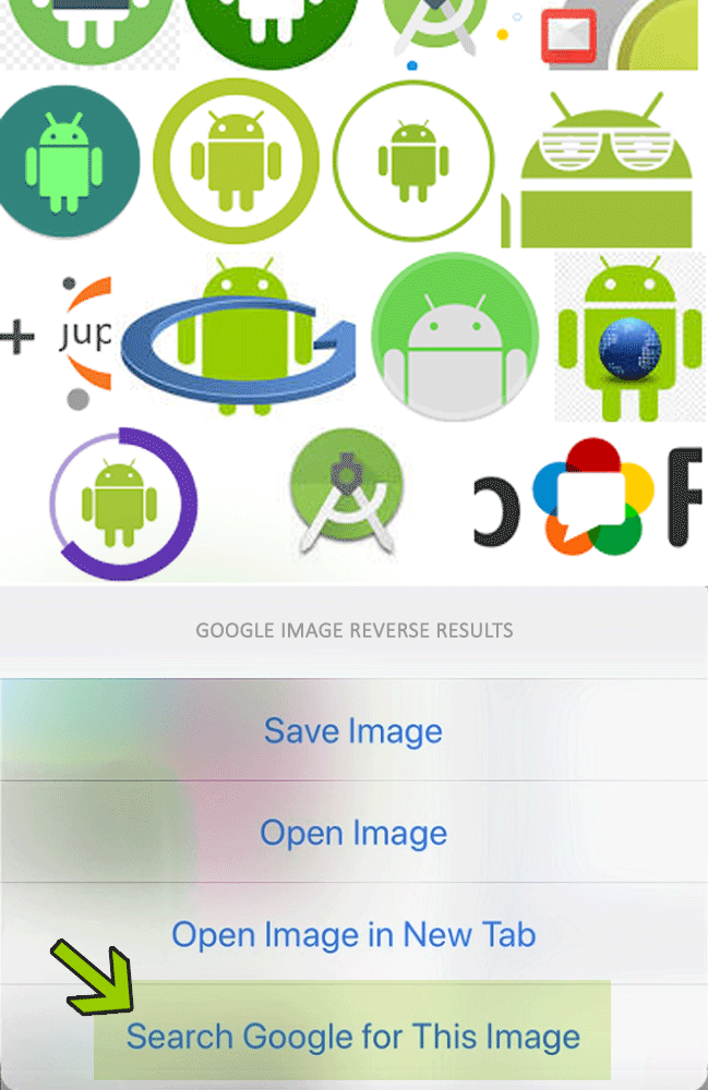 Reverse image search on an Apple iPhone