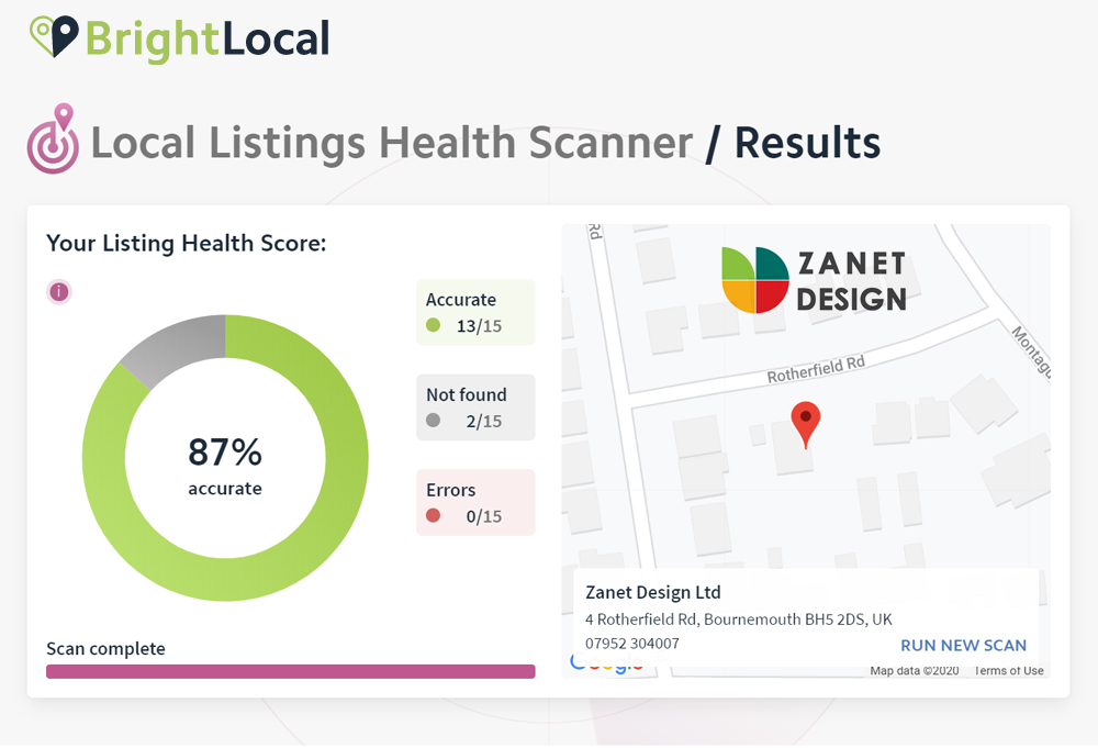 scan here for your listing results