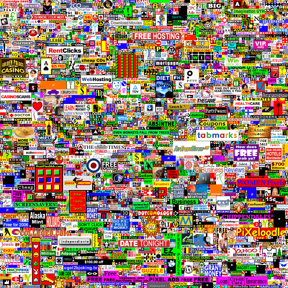million pixels