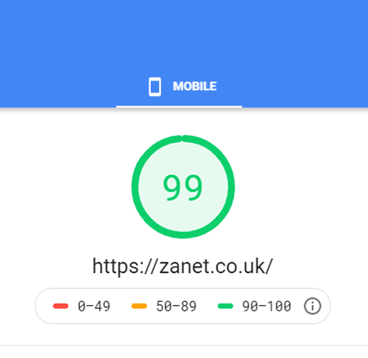 Incredible Increase in Google Page Speed 