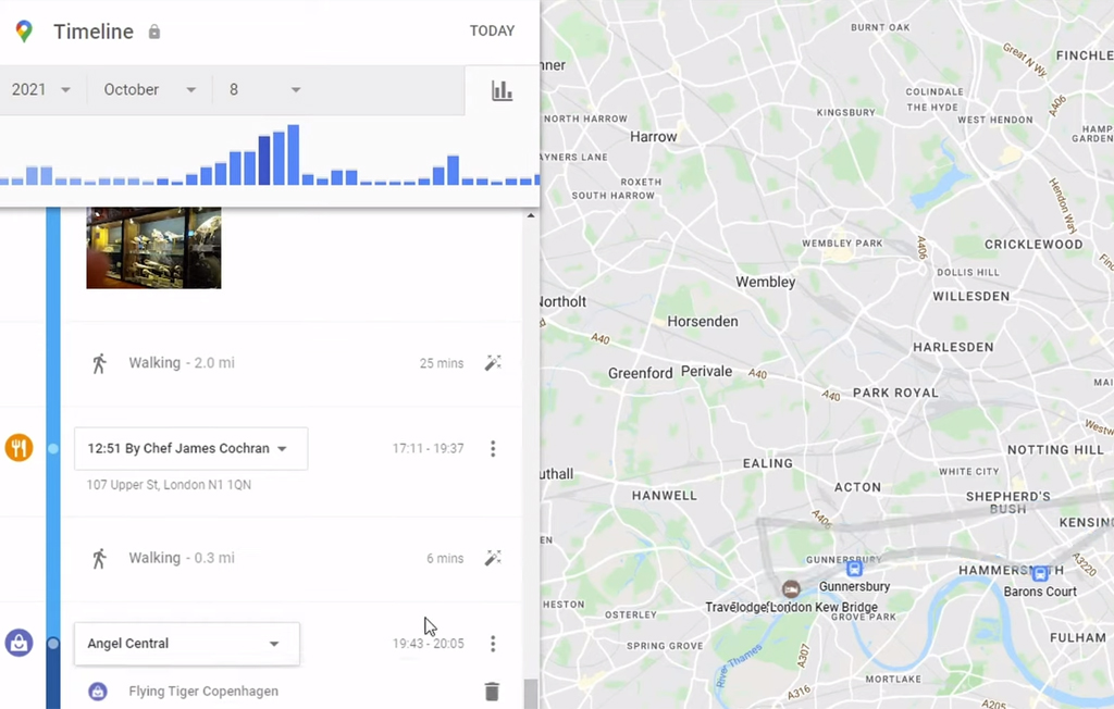 Google Maps Tips : Timeline Feature